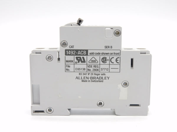 ALLEN BRADLEY 1492-ACB-H1 SER. B 277VAC 6A (AS PICTURED) NSNP