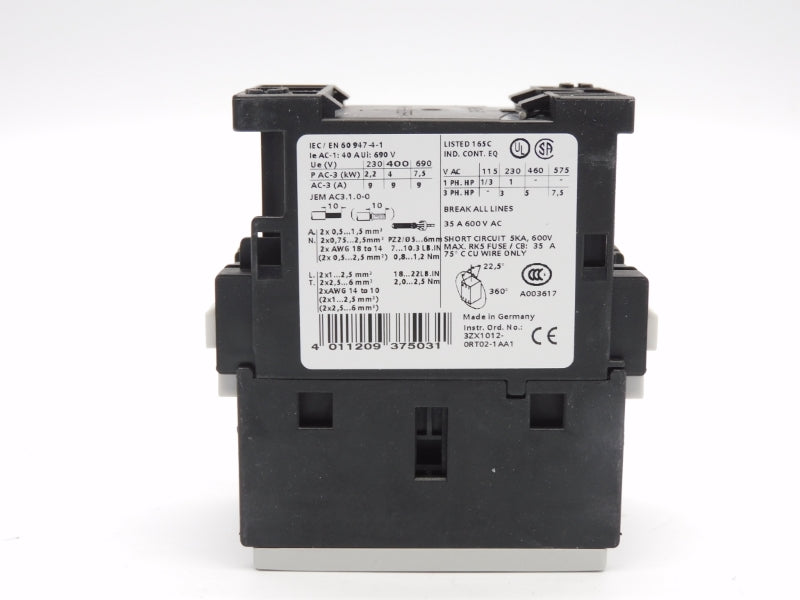 SIEMENS 3RT1023-1AK60 110/120VAC 40A NSMP