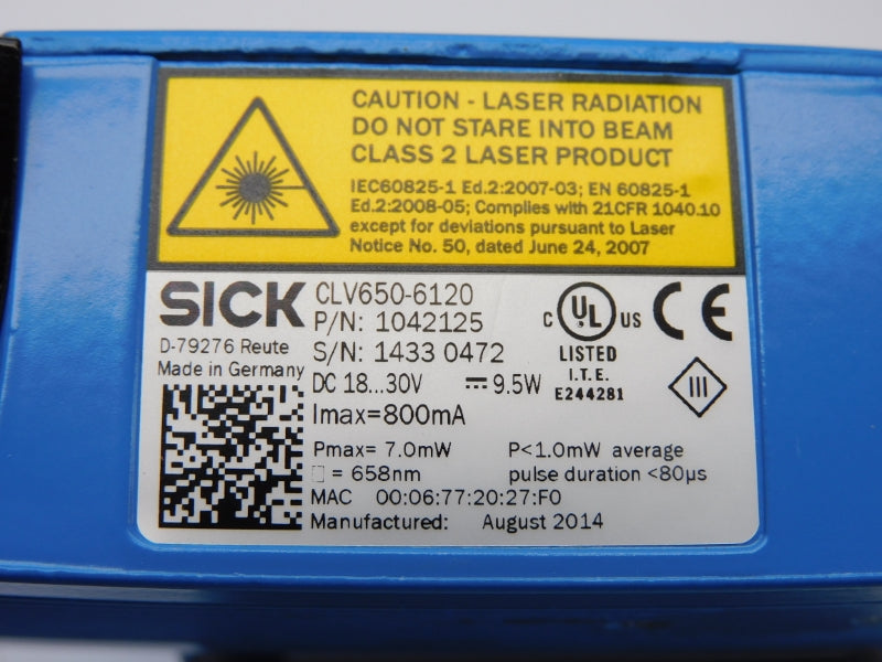 SICK CLV650-6120 1042125 18-30VDC NSMP