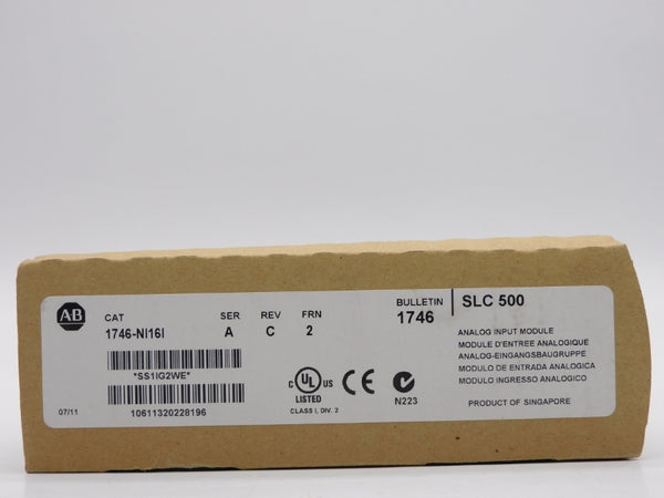 ALLEN BRADLEY 1746-NI16I SER. A F/W 2 DATE: 2011 NSFS
