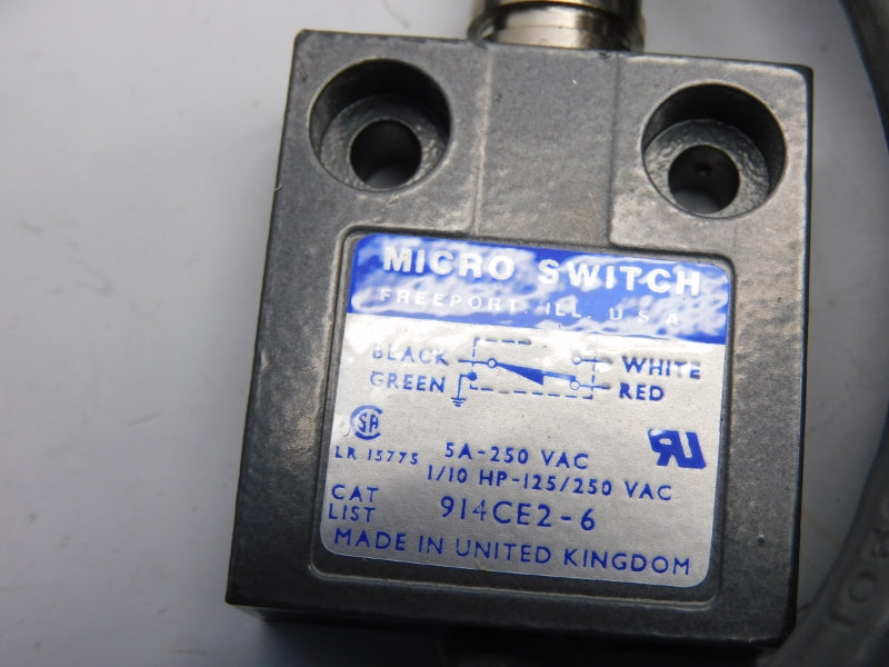 MICRO SWITCH 914CE2-6 250VAC 5A (GREY) NSNP