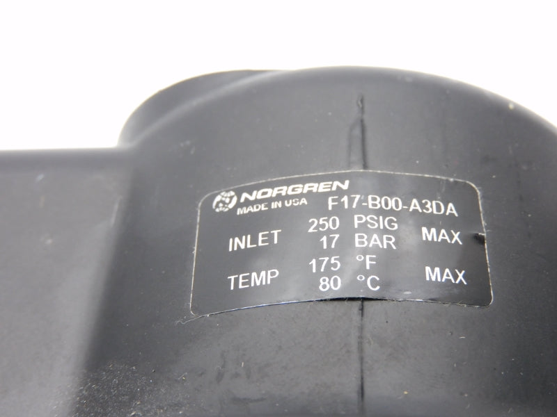 NORGREN F17-B00-A3DA 250PSI NSNP
