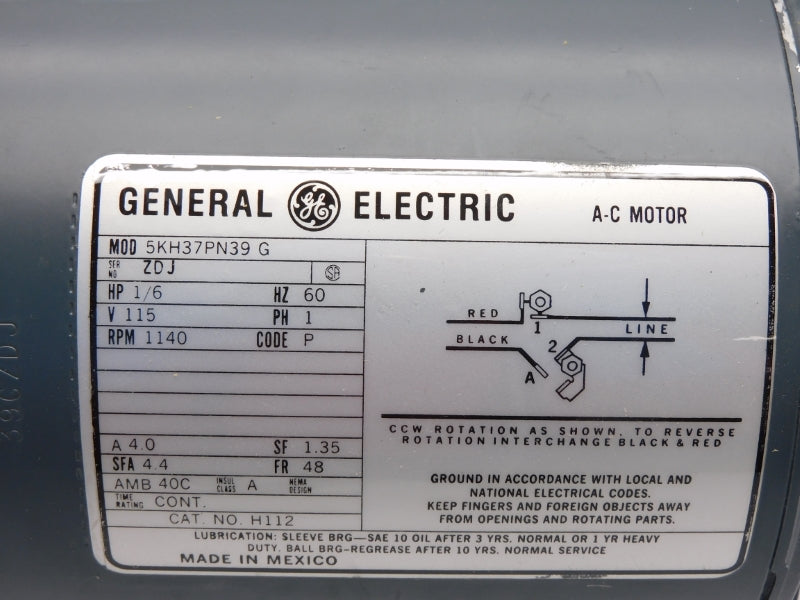 GENERAL ELECTRIC 5KH37PN39G H112 115V 4.0A NSNP