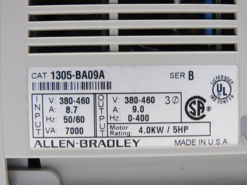ALLEN BRADLEY 1305-BA09A SER. B 380-460V 9.0A NSNP