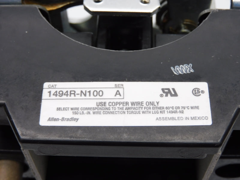 ALLEN BRADLEY 1494R-N100 SER. A 575V 100A (AS PICTURED) NSNP