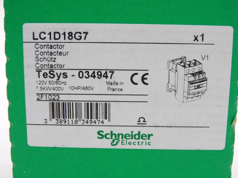 SCHNEIDER ELECTRIC LC1D18G7 120V NSFS
