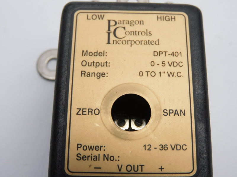 PARAGON CONTROLS DPT-401 12-36VDC 0-1"W.C. UNMP