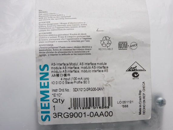 SIEMENS 3RG9001-0AA00 NSMP