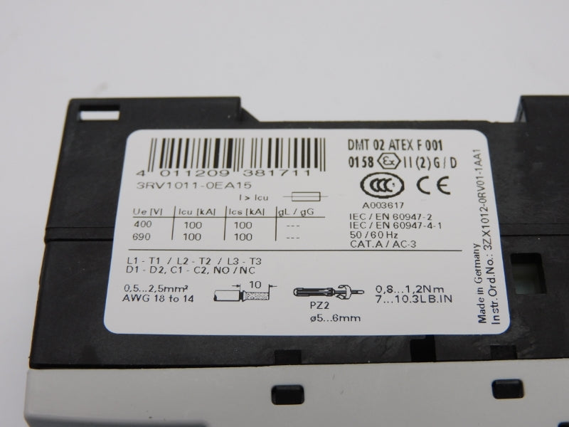 SIEMENS 3RV1011-0EA15 690V 0.28-0.4A NSMP