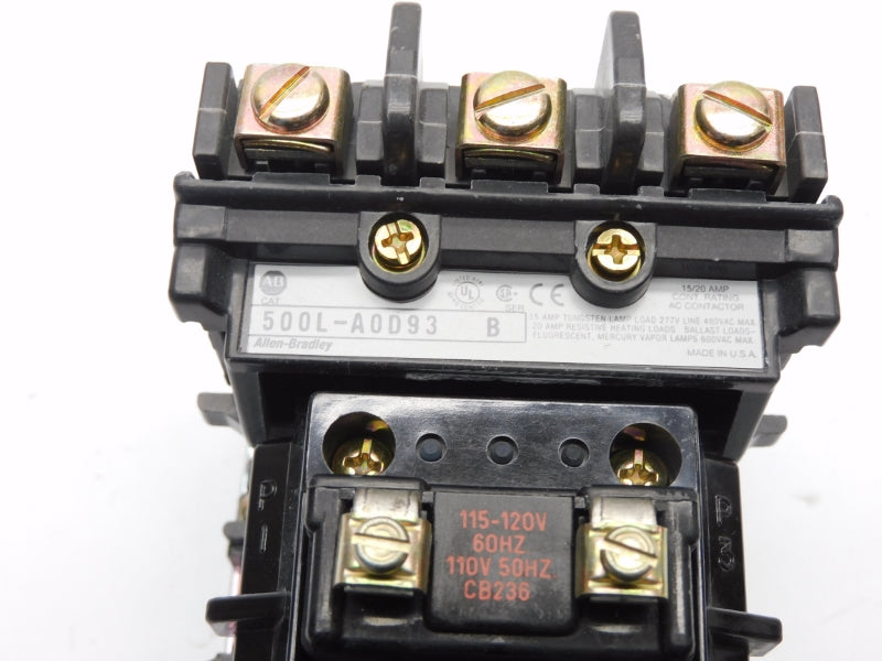 ALLEN BRADLEY 500L-AOD93 SER. B 110/115-120V 15/20A NSNP