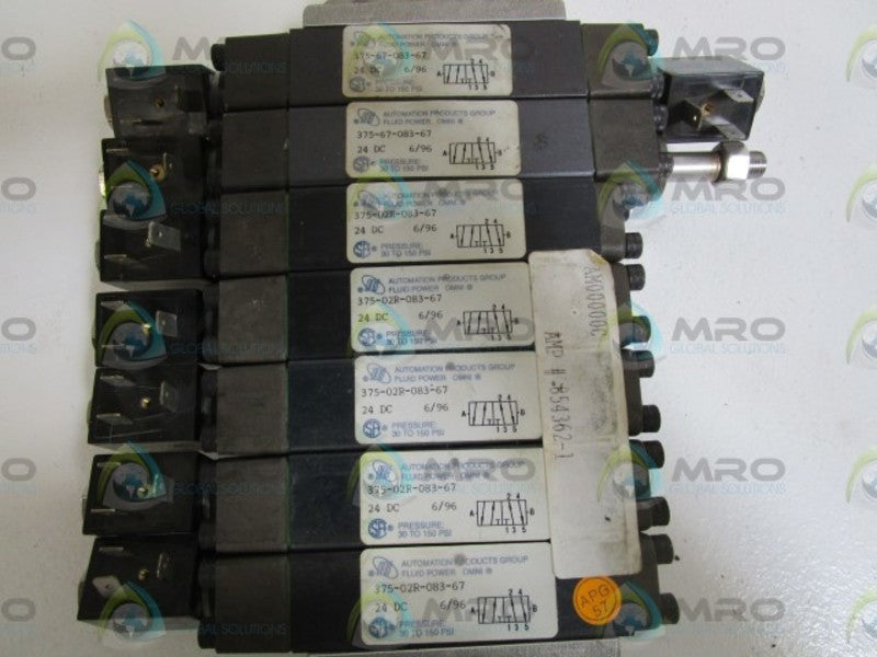 LOT OF 7 AUTOMATION PRODUCTS 375-02R-083-67 26E01039 UNMP