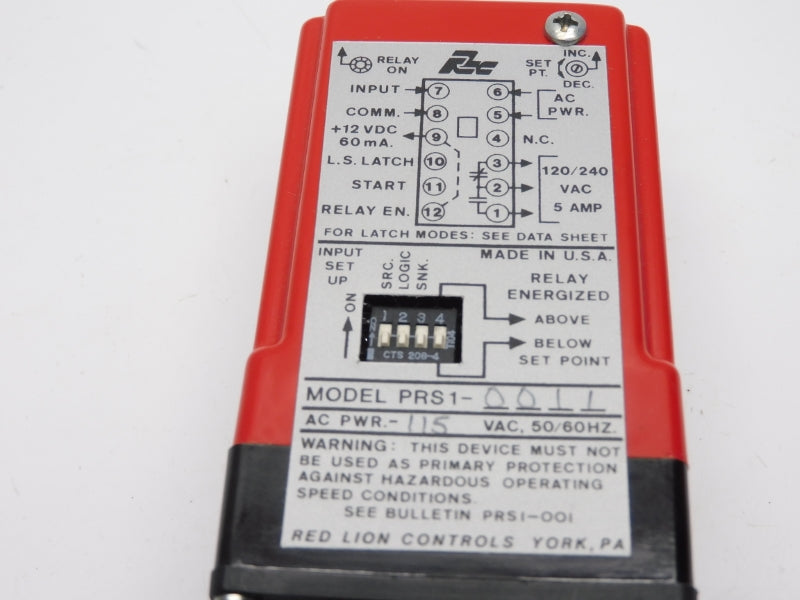 RED LION CONTROLS PRS10011 120/240VAC 5A NSNP