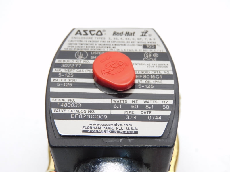ASCO EF8210G009 110/120V 5-125PSI 3/4" NSNP