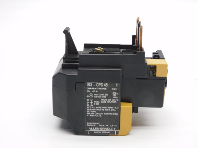 ALLEN BRADLEY 193-CPC45 SER. B 600V 30-45A UNMP