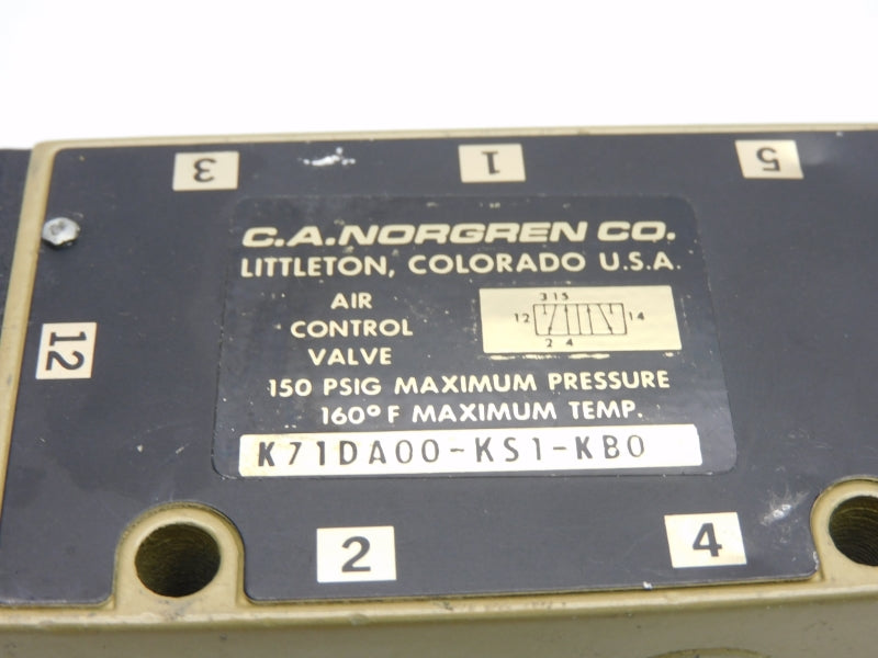 NORGREN K71DA00-KS1-KB0 150PSI NSNP
