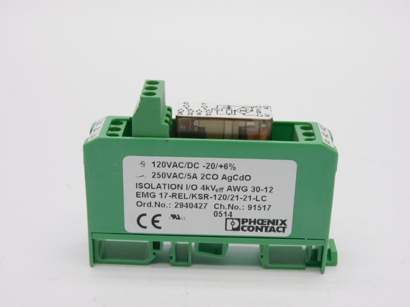 PHOENIX CONTACT EMG17-REL/KRS-120/21-21-LC 2940427 250VAC 5A NSNP