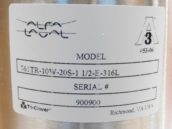 ALFA LAVAL 761TR-10W-20S-1-1/2-E-316L NSMP