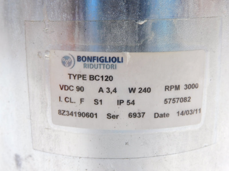 BONFIGLIOLI BC120 VF44F1P63B14 90VDC 3.4A NSNP