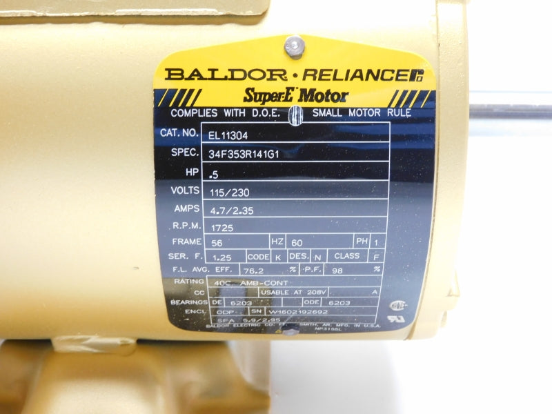 BALDOR EL11304 115/230V 4.7/2.35A NSMP