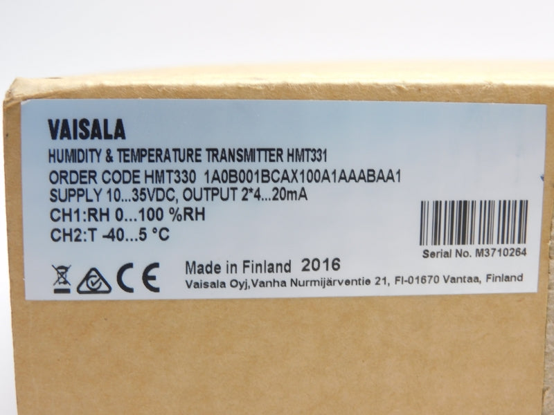 VAISALA HMT330 1A0B001BCAX100A1AAABAA1 10-35VDC NSMP