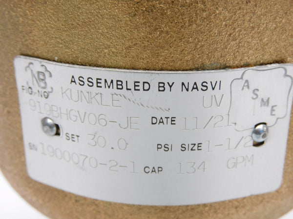 KUNKLE 919BHGV06-JE 30PSI 1-1/2" NSNP
