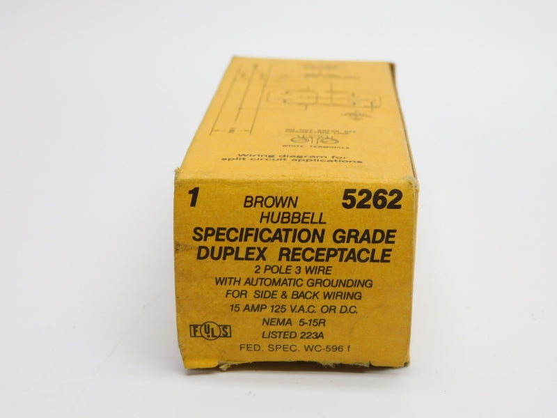 HUBBELL 5262 125VAC/DC 15A NSMP