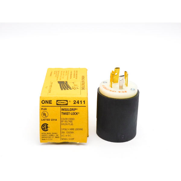 HUBBELL 2411 125/250V 20A NSMP