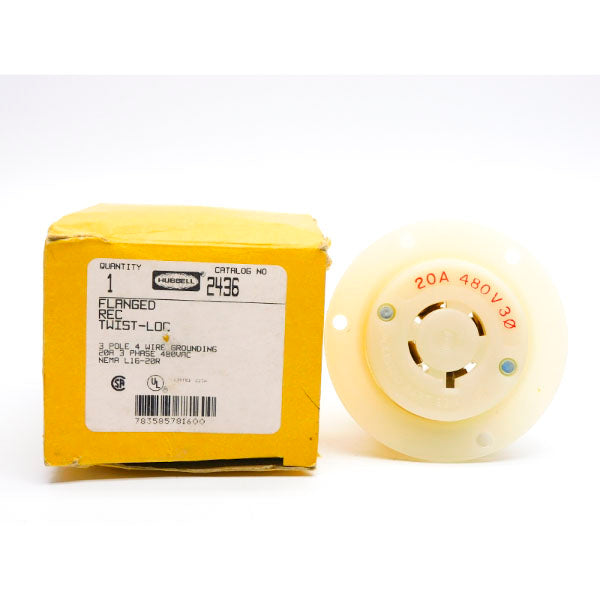 HUBBELL 2436 480VAC 20A NSMP