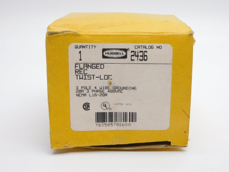 HUBBELL 2436 480VAC 20A NSMP