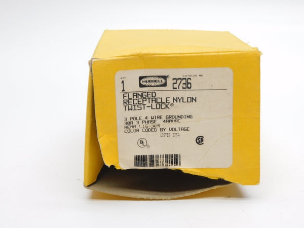 HUBBELL 2736 480VAC 30A NSMP
