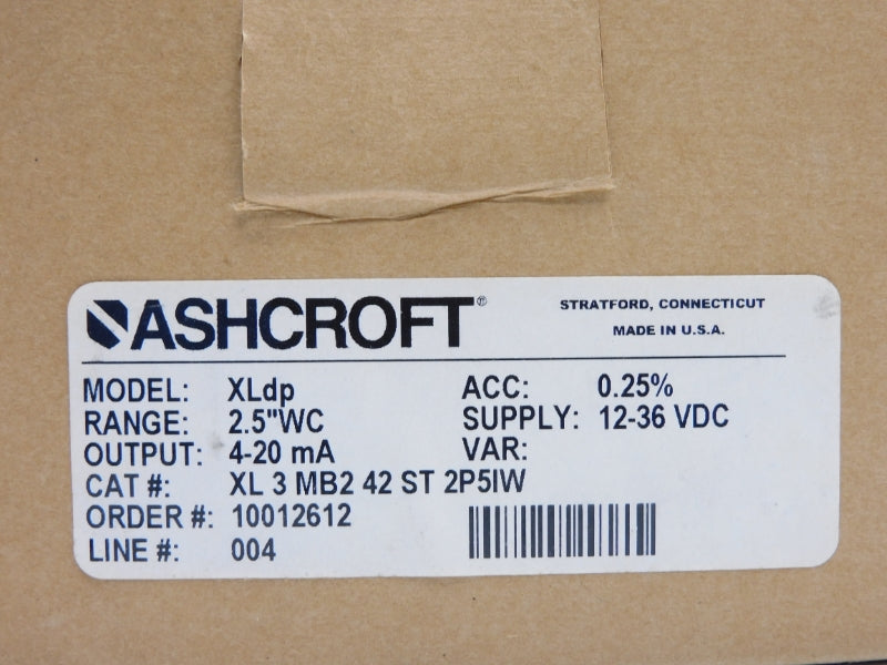 ASHCROFT XL3MB242ST2P5IW XLDP 12-36VDC NSMP