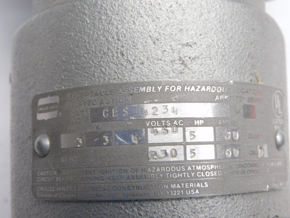 CROUSE HINDS CES4234 460VAC 60A (AS PICTURED) UNMP