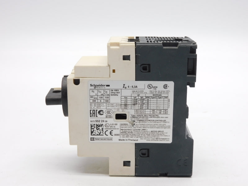 SCHNEIDER ELECTRIC GV2-P10 690V 4-6.3A (AS PICTURED) NSNP