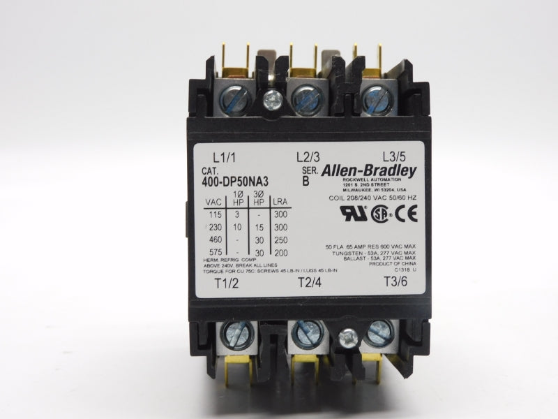 ALLEN BRADLEY 400-DP50NA3 SER. B 208/240VAC 50A NSNP
