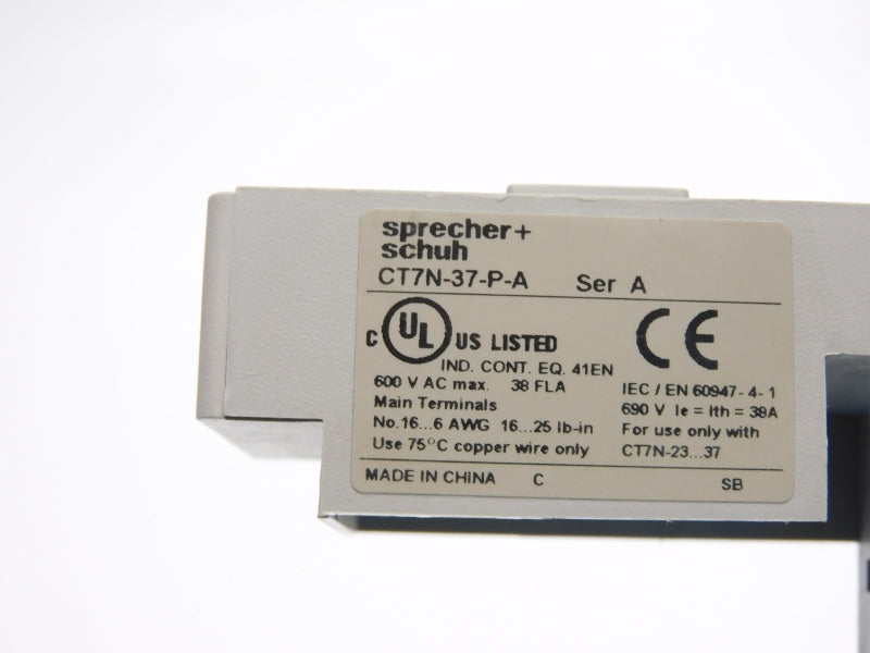 SPRECHER+SCHUH CT7N-37-P-A SER. A 690V 38A NSNP