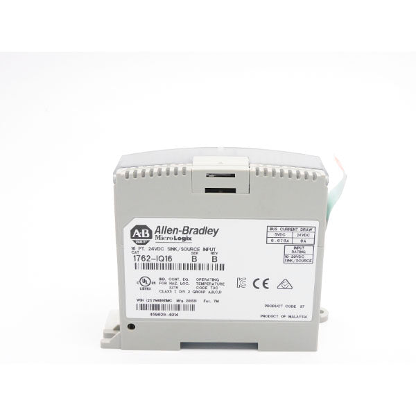 ALLEN BRADLEY 1762-IQ16 SER. B 10-30VDC 0.070A NSNP