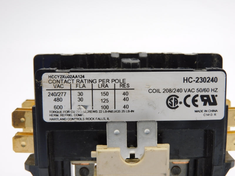 HARTLAND CONTROLS HCCY2XU02AA124 208-240VAC 30A NSNP