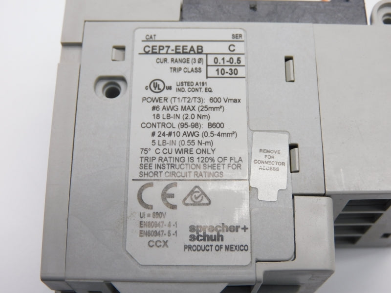 SPRECHER+SCHUH CEP7-EEAB SER. C 690V 0.1-0.5A NSNP
