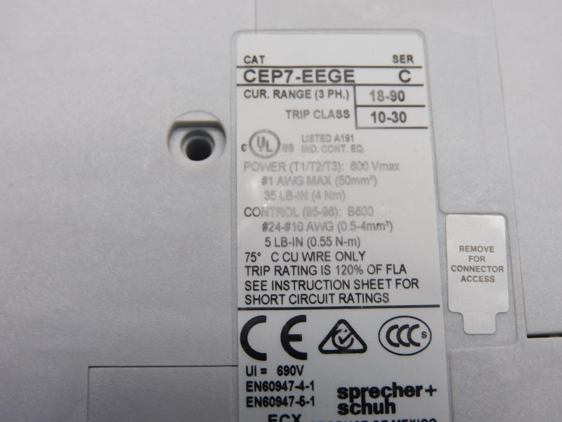 SPRECHER+SCHUH CEP7-EEGE SER. C 690V 18-90A NSNP