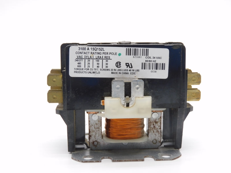 PRODUCTS UNLIMITED 3100A15Q152L 24VAC 25A UNMP