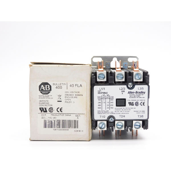 ALLEN BRADLEY 400-DP40NA3 SER. A 208/240V 40A (WH) NSMP