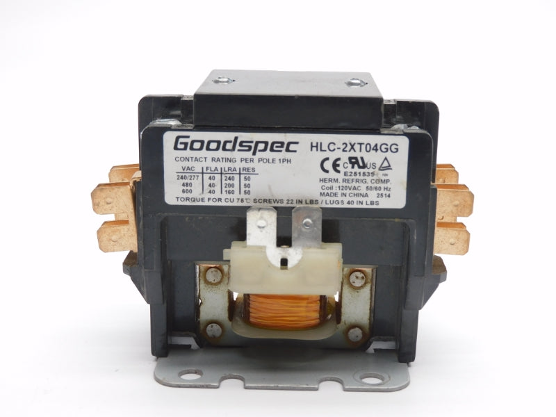 GOODSPEC HLC-2XT04GG 120VAC 40A UNMP