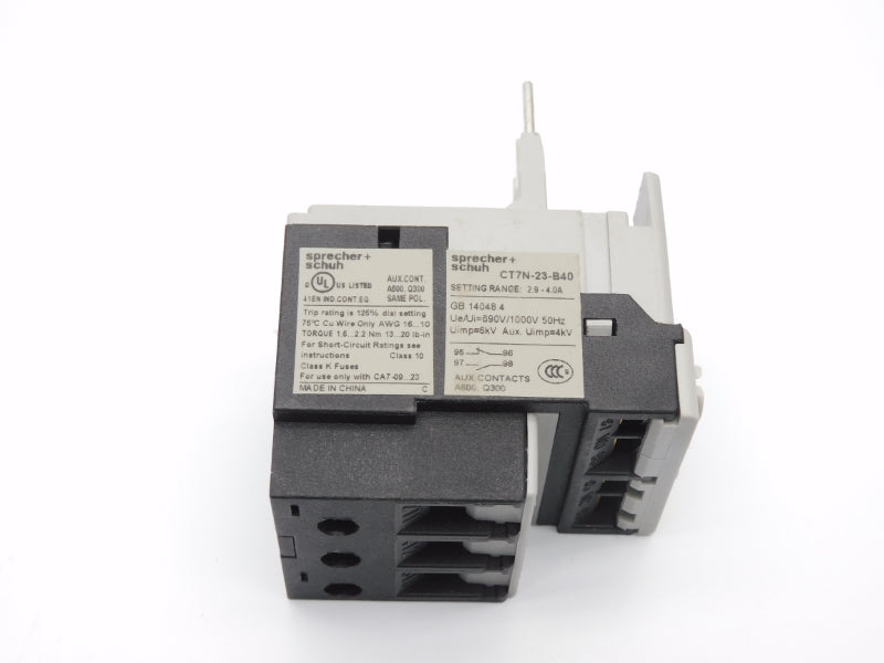 SPRECHER+SCHUH CT7N-23-B40 SER. A 690V 2.9-4.0A NSMP