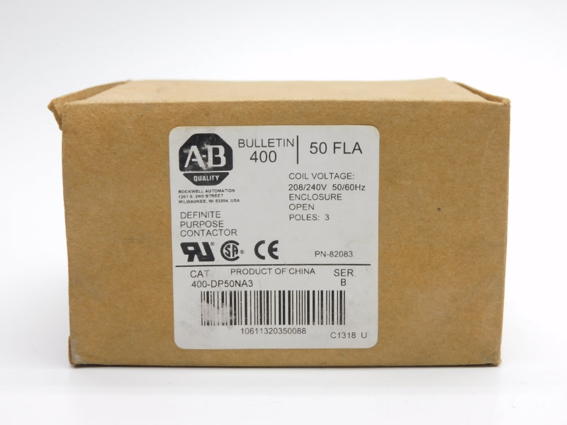 ALLEN BRADLEY 400-DP50NA3 SER. B 208/240V 50A (BR/WH) NSMP