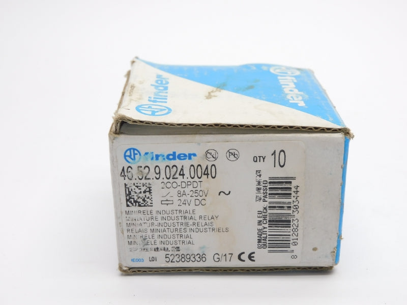 FINDER 46.52.9.024.0040 24VDC 8A (PKG OF 10) NSMP