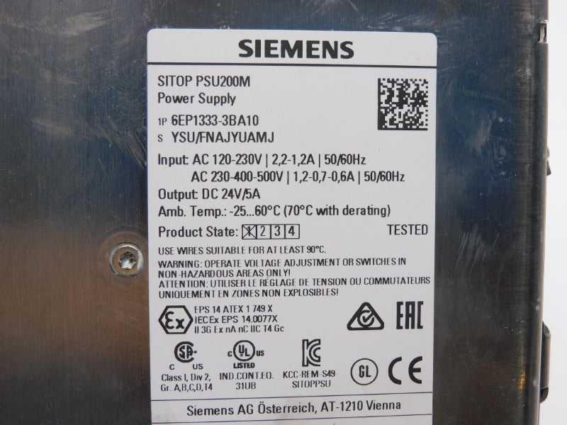 SIEMENS 6EP1333-3BA10 500V 5A NSNP