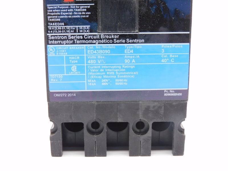 SIEMENS ED43B090 480V 90A NSNP