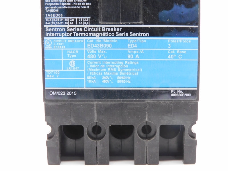 SIEMENS ED43B090 480V 90A NSMP