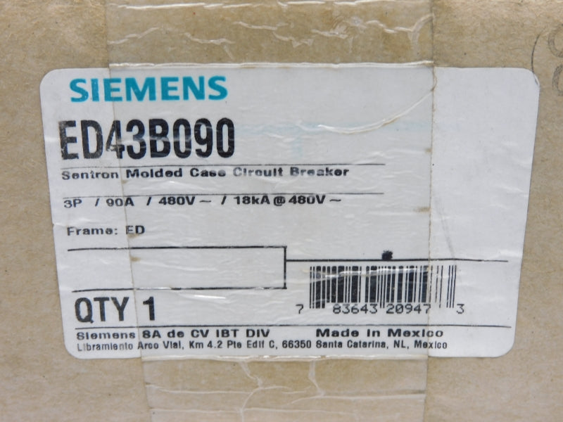 SIEMENS ED43B090 480V 90A NSMP