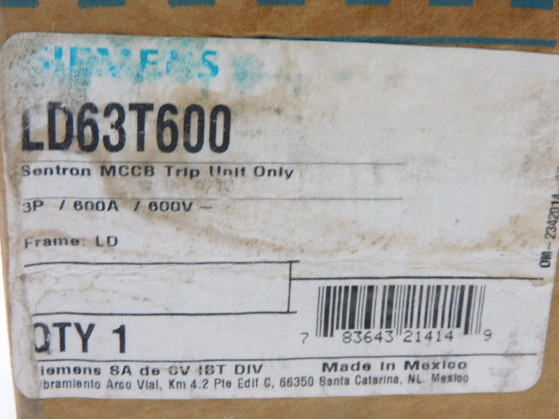 SIEMENS LD63T600 600V 600A NSMP